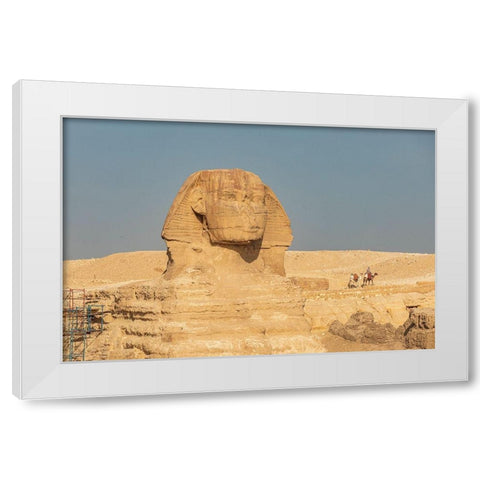 Africa-Egypt-Cairo Giza plateau Great Sphinx of Giza White Modern Wood Framed Art Print by Wilson, Emily