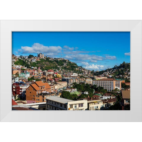 Madagascar-Antananarivo View of the city White Modern Wood Framed Art Print by Hogstrom, Inger