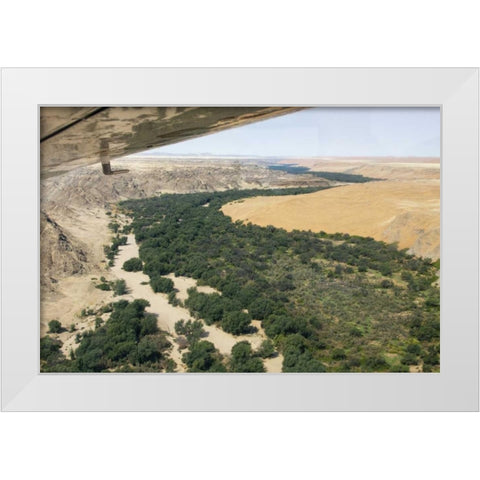 Namibia, Namib Desert The Kuisib Riverbed White Modern Wood Framed Art Print by Kaveney, Wendy