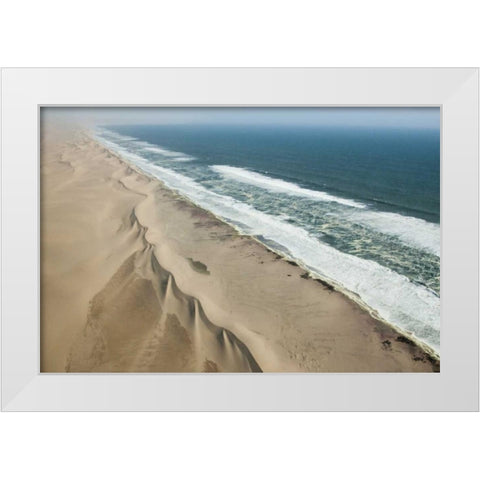 Namibia, Skeleton Coast Beach and sea scenic White Modern Wood Framed Art Print by Kaveney, Wendy