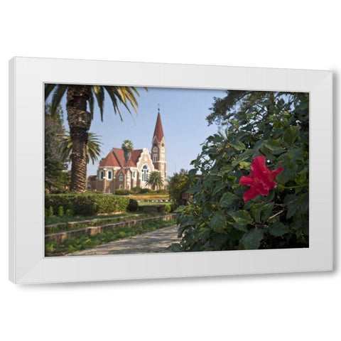 Christchurch Cathedral, Windhoek, Namibia White Modern Wood Framed Art Print by Young, Bill