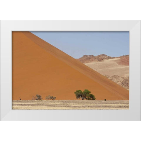 Sand Dunes, Namib Naukluft, Namib Desert, Namibia White Modern Wood Framed Art Print by Young, Bill