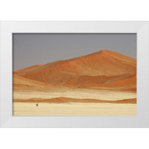 Namibia, Namib Desert Patterns on sand dunes White Modern Wood Framed Art Print by Kaveney, Wendy