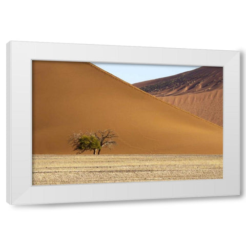 Namibia, Sossusvlei Contrasting sand dunes White Modern Wood Framed Art Print by Kaveney, Wendy