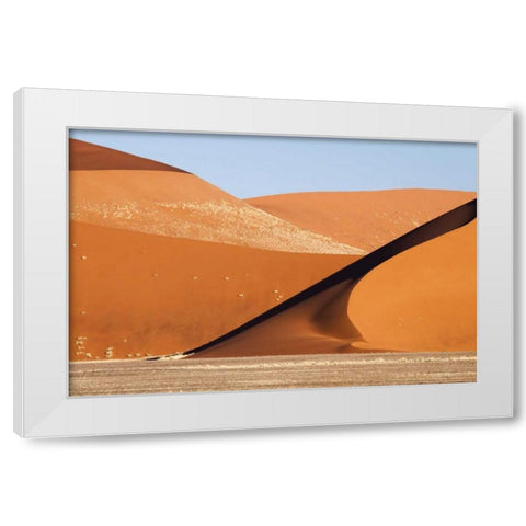 Namibia, Namib-Naukluft Park, Abstract of dunes White Modern Wood Framed Art Print by Kaveney, Wendy