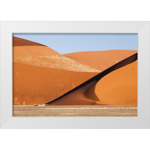 Namibia, Namib-Naukluft Park, Abstract of dunes White Modern Wood Framed Art Print by Kaveney, Wendy