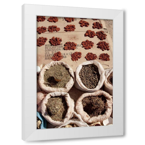 Namibia, Opuwo Fragrant herbs and ochre White Modern Wood Framed Art Print by Kaveney, Wendy
