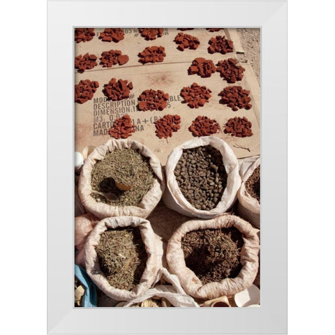 Namibia, Opuwo Fragrant herbs and ochre White Modern Wood Framed Art Print by Kaveney, Wendy