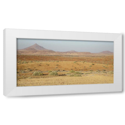 Namibia, Namib Desert, Desert landscape White Modern Wood Framed Art Print by Kaveney, Wendy