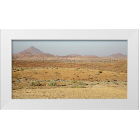 Namibia, Namib Desert, Desert landscape White Modern Wood Framed Art Print by Kaveney, Wendy