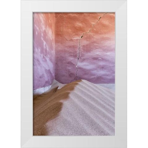 Namibia, Kolmanskop Abandoned house White Modern Wood Framed Art Print by Kaveney, Wendy
