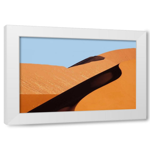 Namibia, Namib-Naukluft Park Sand dune abstract White Modern Wood Framed Art Print by Kaveney, Wendy