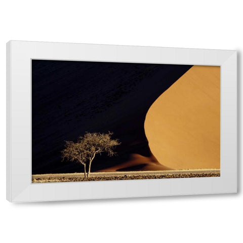 Namibia, Namib-Naukluft Park Red sand dunes White Modern Wood Framed Art Print by Kaveney, Wendy