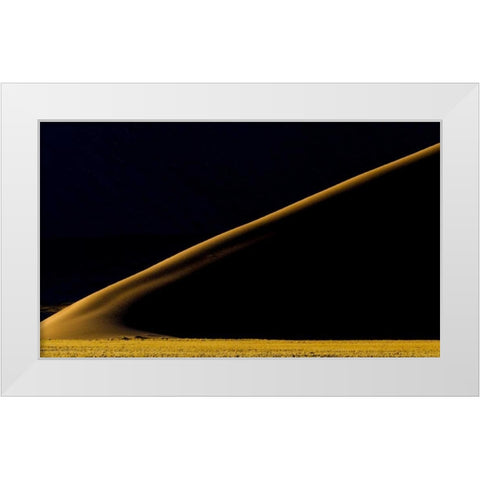 Namibia, Namib-Naukluft NP Abstract of sand dune White Modern Wood Framed Art Print by Young, Bill