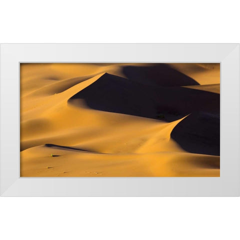 Namibia, Namib-Naukluft NP Abstract of sand dune White Modern Wood Framed Art Print by Young, Bill