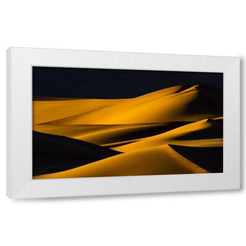 Namibia, Namib-Naukluft NP Abstract of sand dune White Modern Wood Framed Art Print by Young, Bill