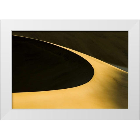 Namibia Abstract of sand dune near Walvis Bay White Modern Wood Framed Art Print by Young, Bill