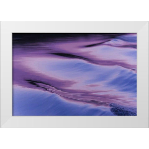Namibia, Caprivi Strip Abstract of light pattern White Modern Wood Framed Art Print by Kaveney, Wendy