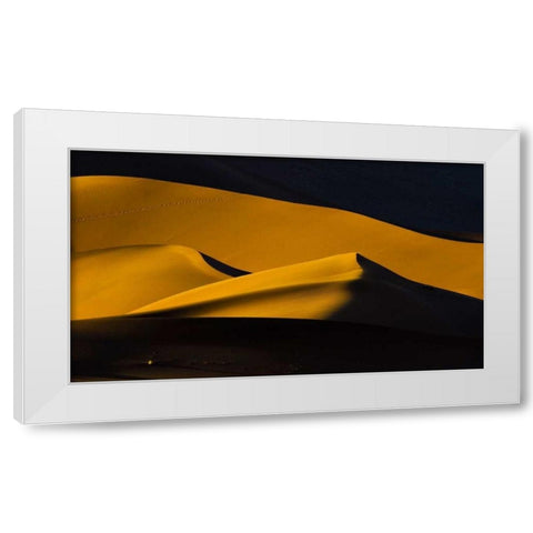 Namibia, Namib-Naukluft NP Abstract of sand dune White Modern Wood Framed Art Print by Young, Bill