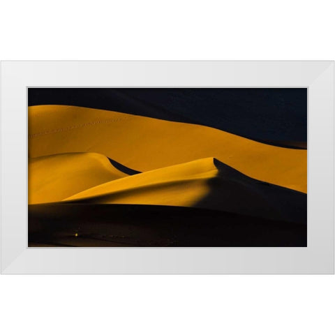 Namibia, Namib-Naukluft NP Abstract of sand dune White Modern Wood Framed Art Print by Young, Bill