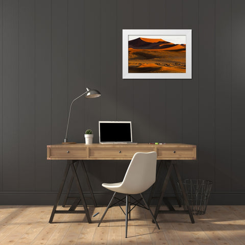 Namibia, Namib-Naukluft NP Abstract of sand dune White Modern Wood Framed Art Print by Young, Bill