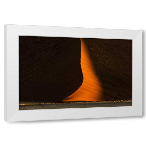 Namibia, Namib-Naukluft NP Abstract of sand dune White Modern Wood Framed Art Print by Young, Bill
