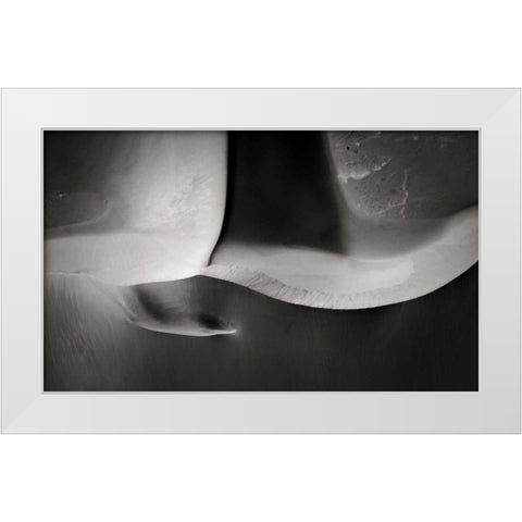 Namibia, Namib-Naukluft NP Aerial of sand dunes White Modern Wood Framed Art Print by Young, Bill