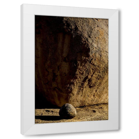 South Richtersveld NP Large and small boulder White Modern Wood Framed Art Print by Young, Bill