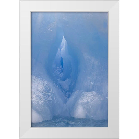 Antarctica, South Shetland A vivid blue iceberg White Modern Wood Framed Art Print by Grall, Don