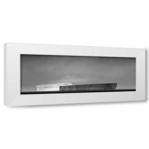 Antarctica, Tabular icebergs in sun and shadow White Modern Wood Framed Art Print by Young, Bill