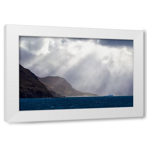 Southern Ocean-South Georgia-King Edward Cove-Grytviken White Modern Wood Framed Art Print by Goff, Ellen B.