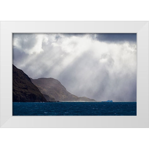 Southern Ocean-South Georgia-King Edward Cove-Grytviken White Modern Wood Framed Art Print by Goff, Ellen B.