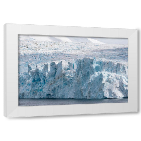 Southern Ocean-South Georgia-Drygalski Fjord-Resting Glacier-Details of ice in the Resting Glacier White Modern Wood Framed Art Print by Goff, Ellen B.