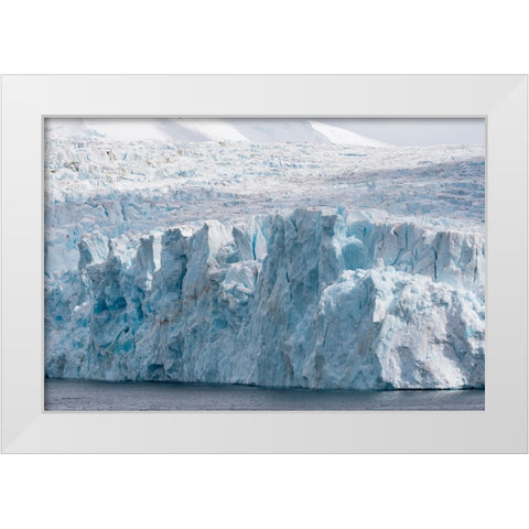Southern Ocean-South Georgia-Drygalski Fjord-Resting Glacier-Details of ice in the Resting Glacier White Modern Wood Framed Art Print by Goff, Ellen B.