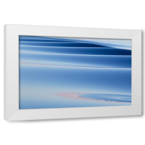 Southern Ocean-near South Georgia-Patterns created by the ship in the glassy water White Modern Wood Framed Art Print by Goff, Ellen B.