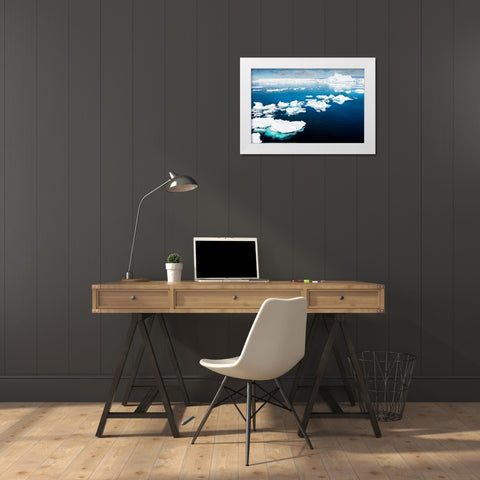 Antarctica-Lemaire Channel-floating ice White Modern Wood Framed Art Print by Theodore, George and Marilu