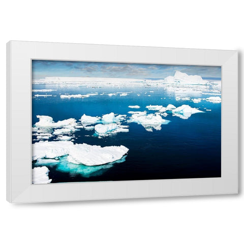 Antarctica-Lemaire Channel-floating ice White Modern Wood Framed Art Print by Theodore, George and Marilu