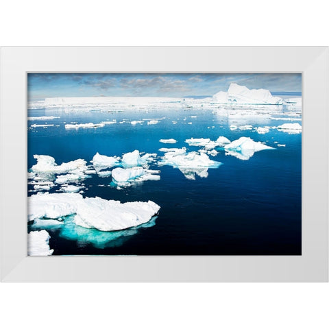 Antarctica-Lemaire Channel-floating ice White Modern Wood Framed Art Print by Theodore, George and Marilu