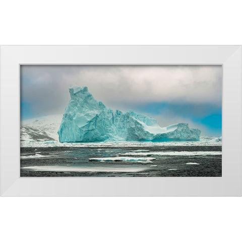 Antarctic iceberg White Modern Wood Framed Art Print by Theodore, George and Marilu