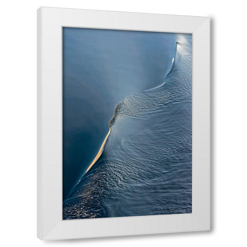 Wave pattern in South Atlantic Ocean-Antarctica White Modern Wood Framed Art Print by Su, Keren