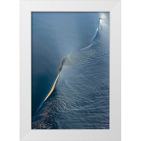 Wave pattern in South Atlantic Ocean-Antarctica White Modern Wood Framed Art Print by Su, Keren