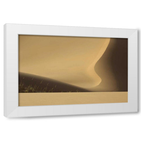 China, Badain Jaran Abstract of desert shapes White Modern Wood Framed Art Print by Anon, Ellen