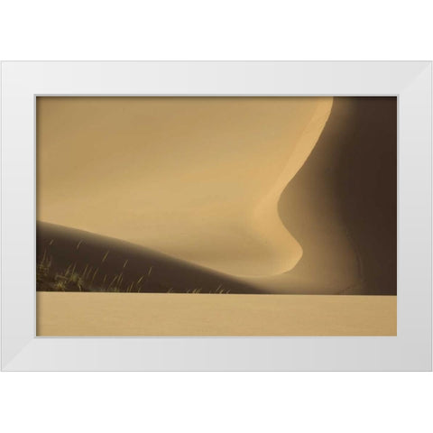 China, Badain Jaran Abstract of desert shapes White Modern Wood Framed Art Print by Anon, Ellen