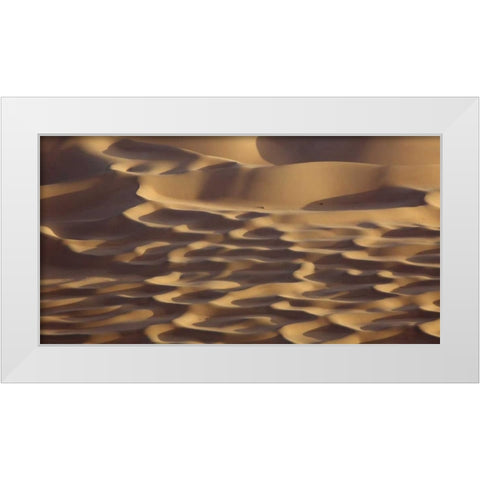 China, Badain Jaran Desert Desert patterns White Modern Wood Framed Art Print by Anon, Ellen