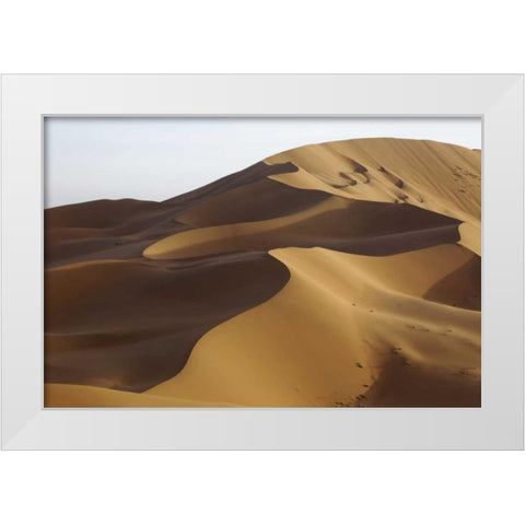 China, Badain Jaran Desert landscape White Modern Wood Framed Art Print by Anon, Ellen