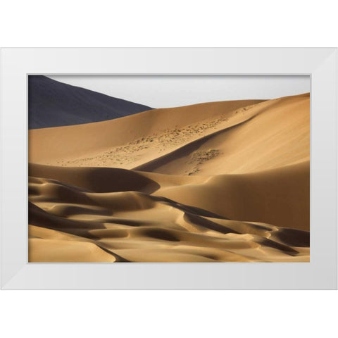 China, Badain Jaran Desert Pattern in the desert White Modern Wood Framed Art Print by Anon, Ellen