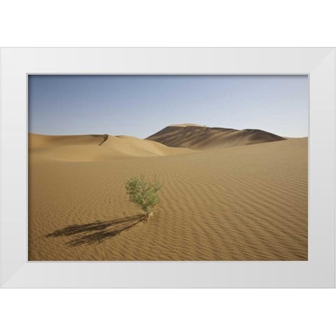 China, Gansu Province Badain Jaran Desert White Modern Wood Framed Art Print by Anon, Josh