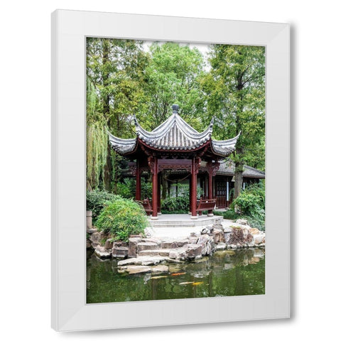 Asia-China-Zhujiajiao (Venice of the East) White Modern Wood Framed Art Print by Looney, Hollice