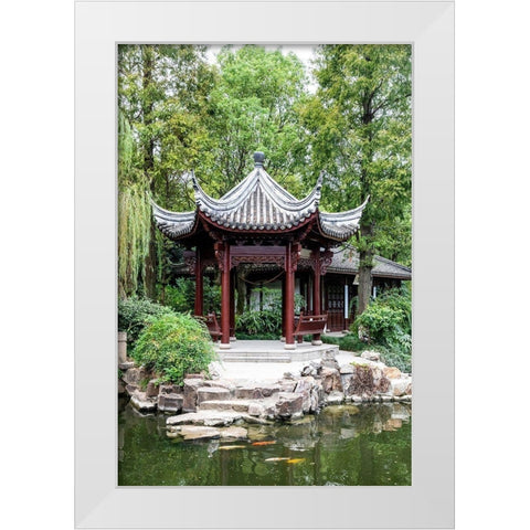 Asia-China-Zhujiajiao (Venice of the East) White Modern Wood Framed Art Print by Looney, Hollice