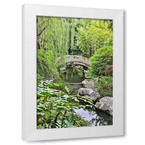 Asia-China-Zhujiajiao (Venice of the East) White Modern Wood Framed Art Print by Looney, Hollice